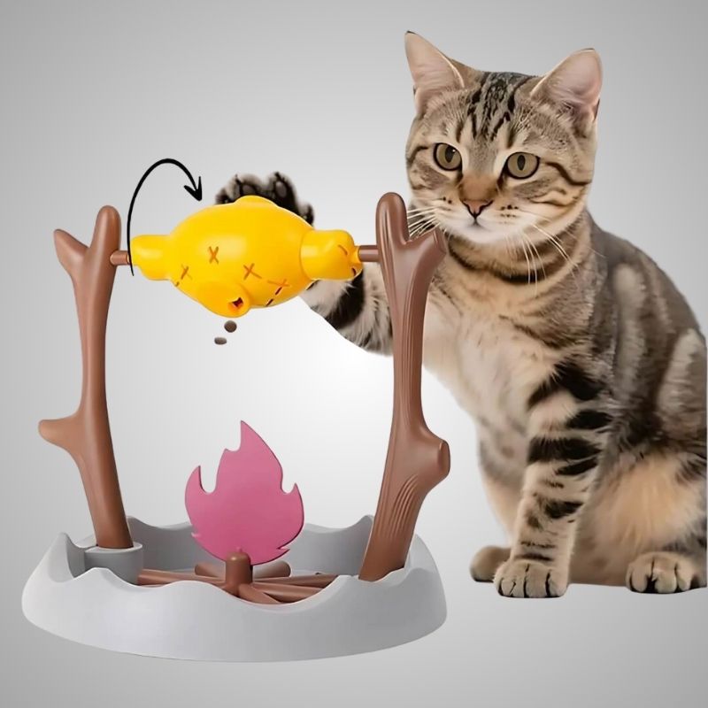 Roasted Chicken Leg Cat Leaking Food Toy